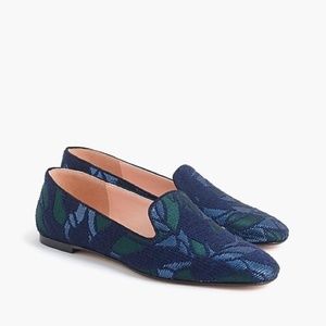 J. Crew Blue and Green Loafers